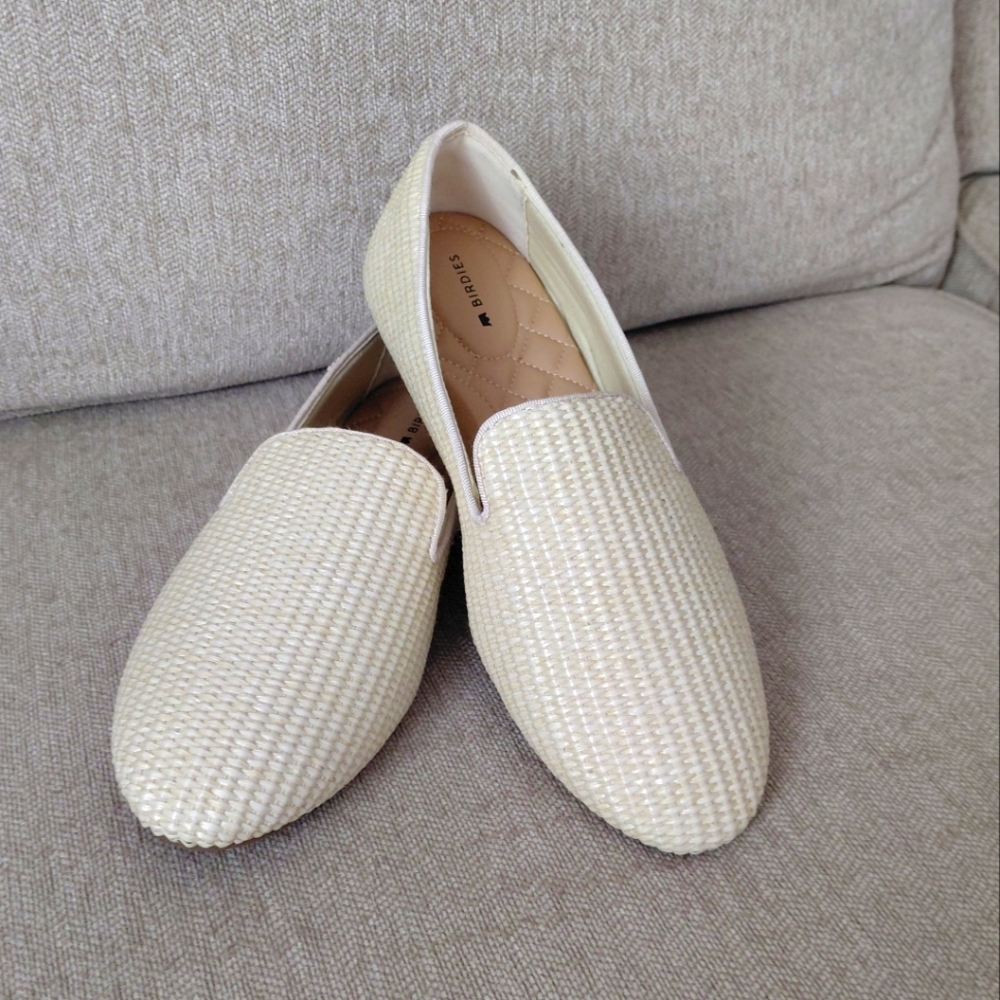Birdies Cream Woven Flats